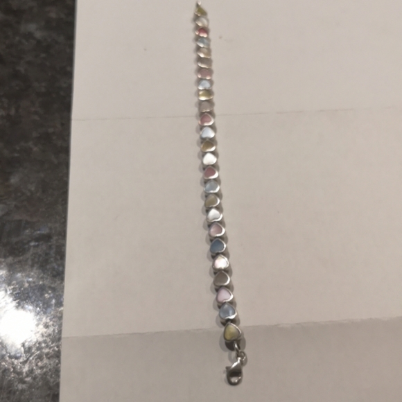 925 Silver mother of pearl bracelet - Picture 1 of 4